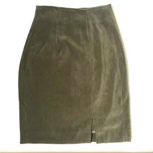 🫒 Vtg La City Paris Olive Green Mini Skirt | XS XXS